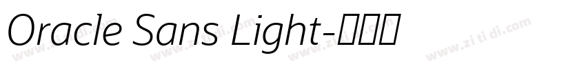 Oracle Sans Light字体转换